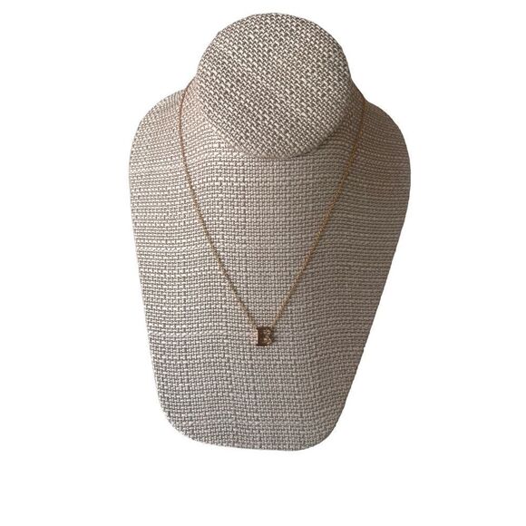 NWT Stainless Steel Gold Tone Initial Pendant Necklace B - Picture 6 of 6